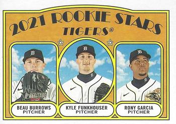 Tigers 2021 Rookie Stars (Beau Burrows / Kyle Funkhouser / Rony Garcia) RS, RC
