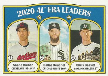 2020 AL ERA Leaders (Shane Bieber / Dallas Keuchel / Chris Bassitt)