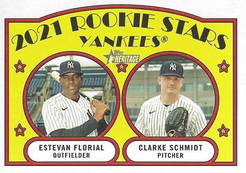 Yankees 2021 Rookie Stars (Estevan Florial / Clarke Schmidt) RS, RC