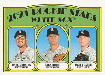 #208 White Sox 2021 Rookie Stars (Dane Dunning / Zack Burdi / Matt Foster) RS, RC