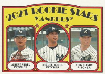 Yankees 2021 Rookie Stars (Albert Abreu / Miguel Yajure / Nick Nelson) RS, RC