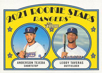 Rangers 2021 Rookie Stars (Anderson Tejeda / Leody Taveras) RS, RC