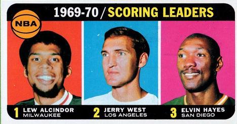 1969-70 Scoring Leaders (Lew Alcindor / Jerry West / Elvin Hayes)