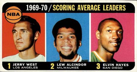 1969-70 Scoring Average Leaders (Jerry West / Lew Alcindor / Elvin Hayes)