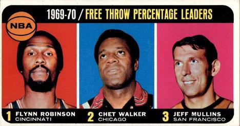 1969-70 Free Throw Percentage Leaders (Flynn Robinson / Chet Walker / Jeff Mullins)