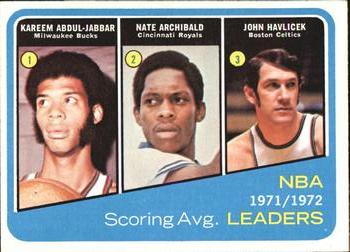 1971-72 NBA Scoring Avg. Leaders (Kareem Abdul-Jabbar / Nate Archibald / John Havlicek) LL