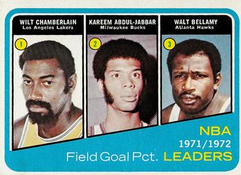 1971-72 NBA Field Goal Pct. Leaders (Wilt Chamberlain / Kareem Abdul-Jabbar / Walt Bellamy) LL