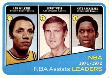 1971-72 NBA Assists Leaders (Len Wilkens / Jerry West / Nate Archibald) LL