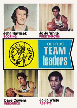 Boston Celtics Team Leaders (John Havlicek / Jo Jo White / Dave Cowens)