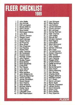 1989 Fleer Checklist