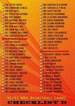 Checklist D: 158-200 and Inserts