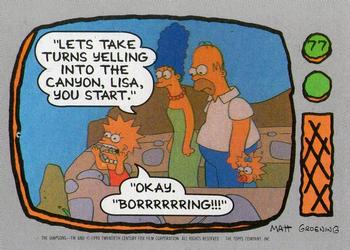 Let's take turns yelling into the canyon, Lisa, you start