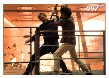 007 jumps through the shattered skylight of