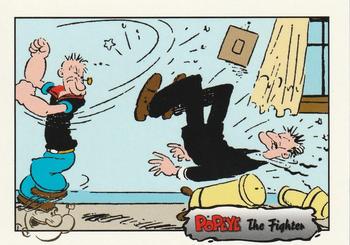 Popeye swung his fists at a mustachioed villain… The Fighter