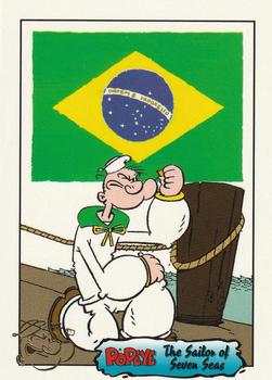 Brazil. Popeye rests on a dock… The Sailor of Seven Seas