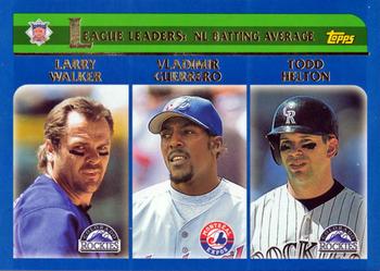 National League Batting Average Leaders