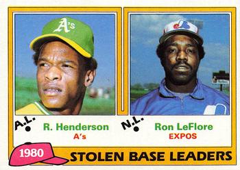 1980 Stolen Base Leaders (Rickey Henderson / Ron LeFlore)