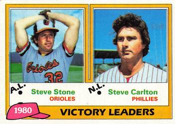 1980 Victory Leaders (Steve Stone / Steve Carlton)