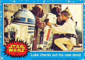 Luke checks out his new droid 