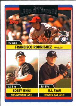 2006 AL Saves Leaders (Francisco Rodriguez / Bobby Jenks / B.J. Ryan)