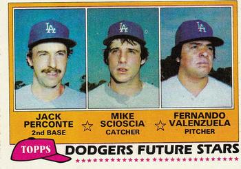 Dodgers Future Stars (Jack Perconte / Mike Scioscia / Fernando Valenzuela)