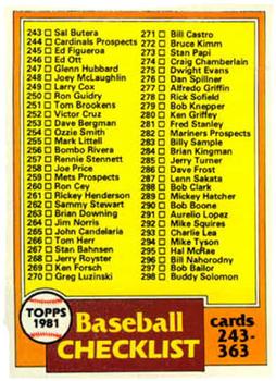 Checklist: 243-363