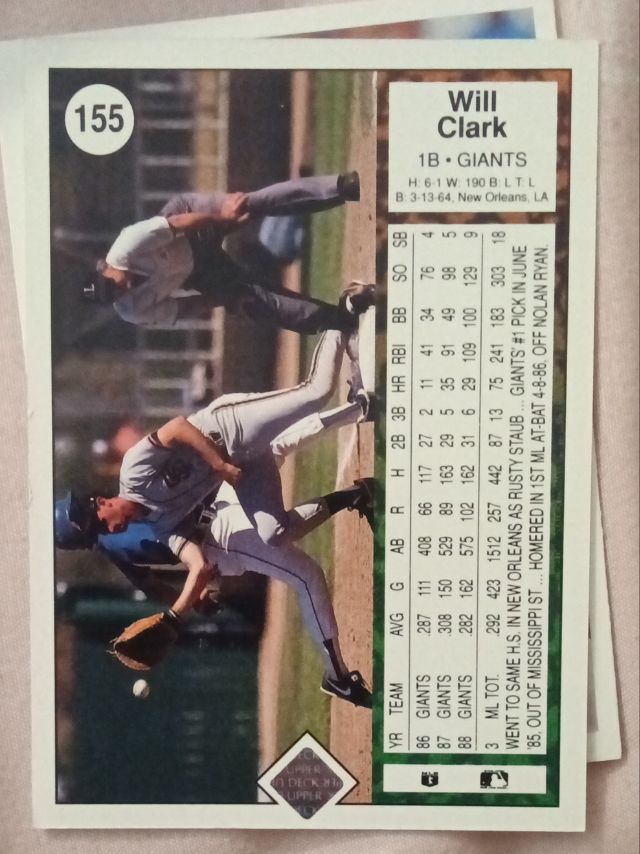 Back of card