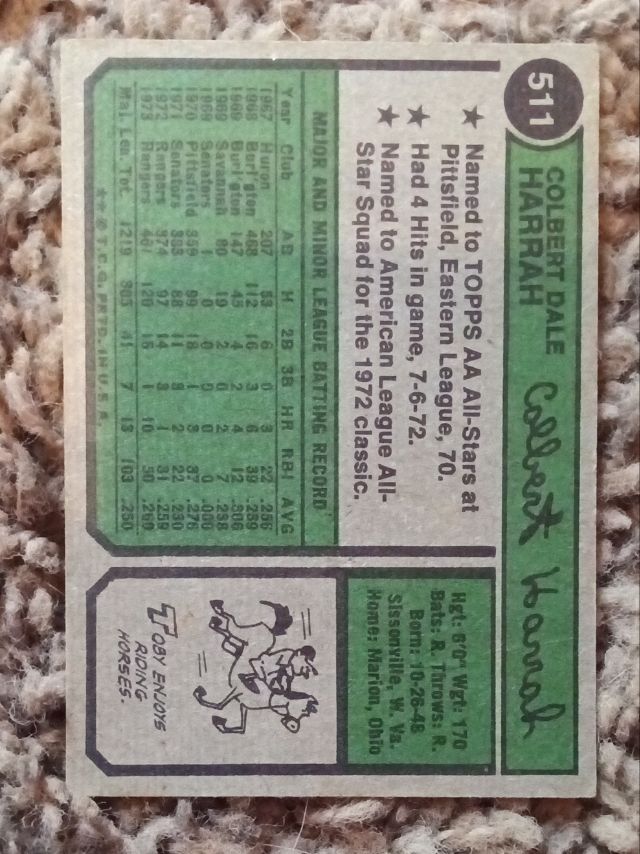 Back of card