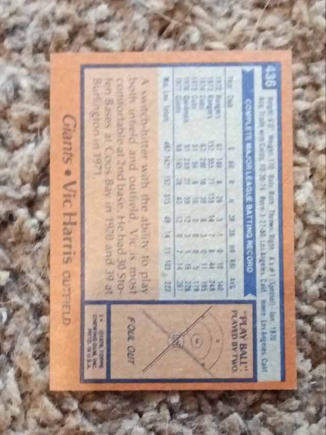 Back of card