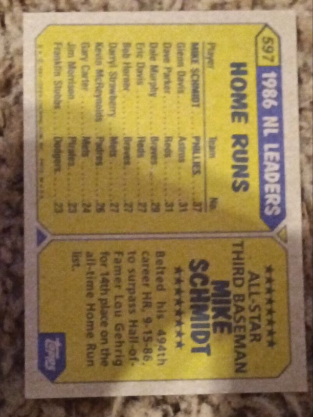 Back of card
