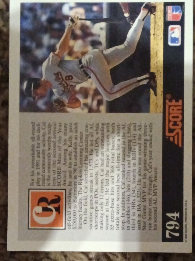 Back of card
