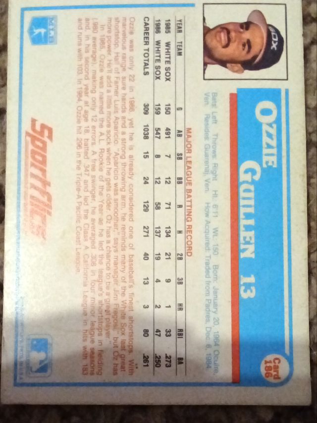 Back of card