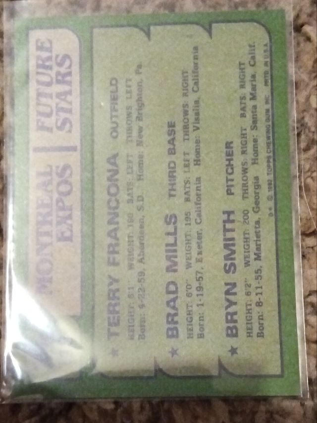 Back of card