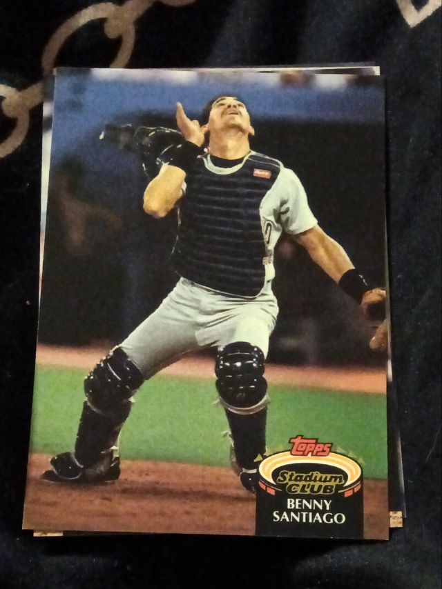 Photo of 1992 Stadium Club #130b Benny Santiago San Diego Padres Baseball Card