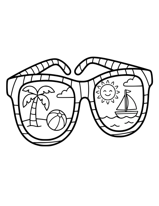 The Summer Lens Look | Free Coloring Page | Color It Daily | Color It Daily