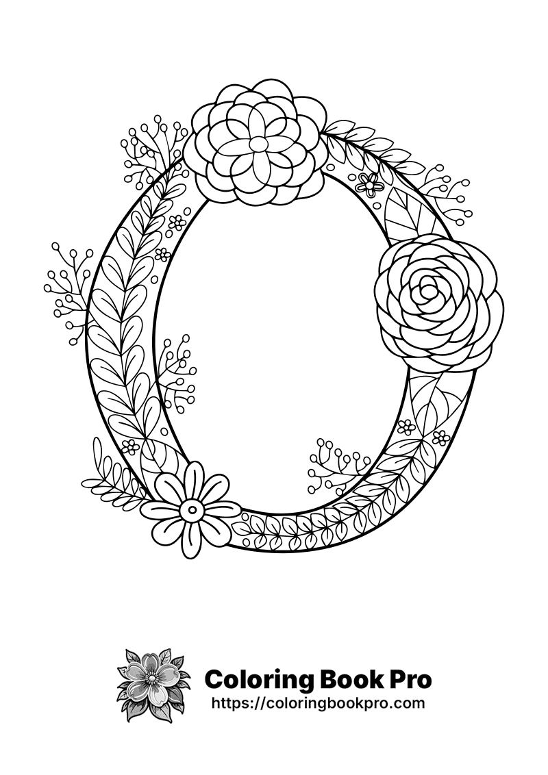 A black and white drawing of a floral wreath. icon