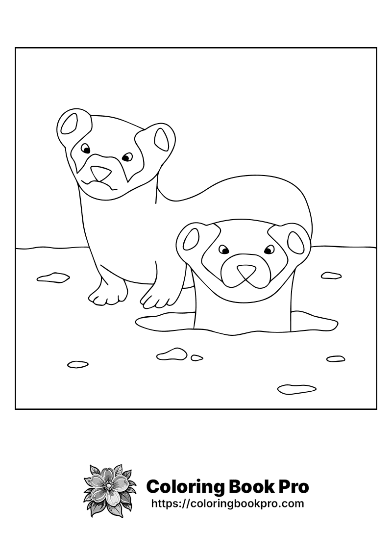 A black and white picture of a bear and a dog. icon