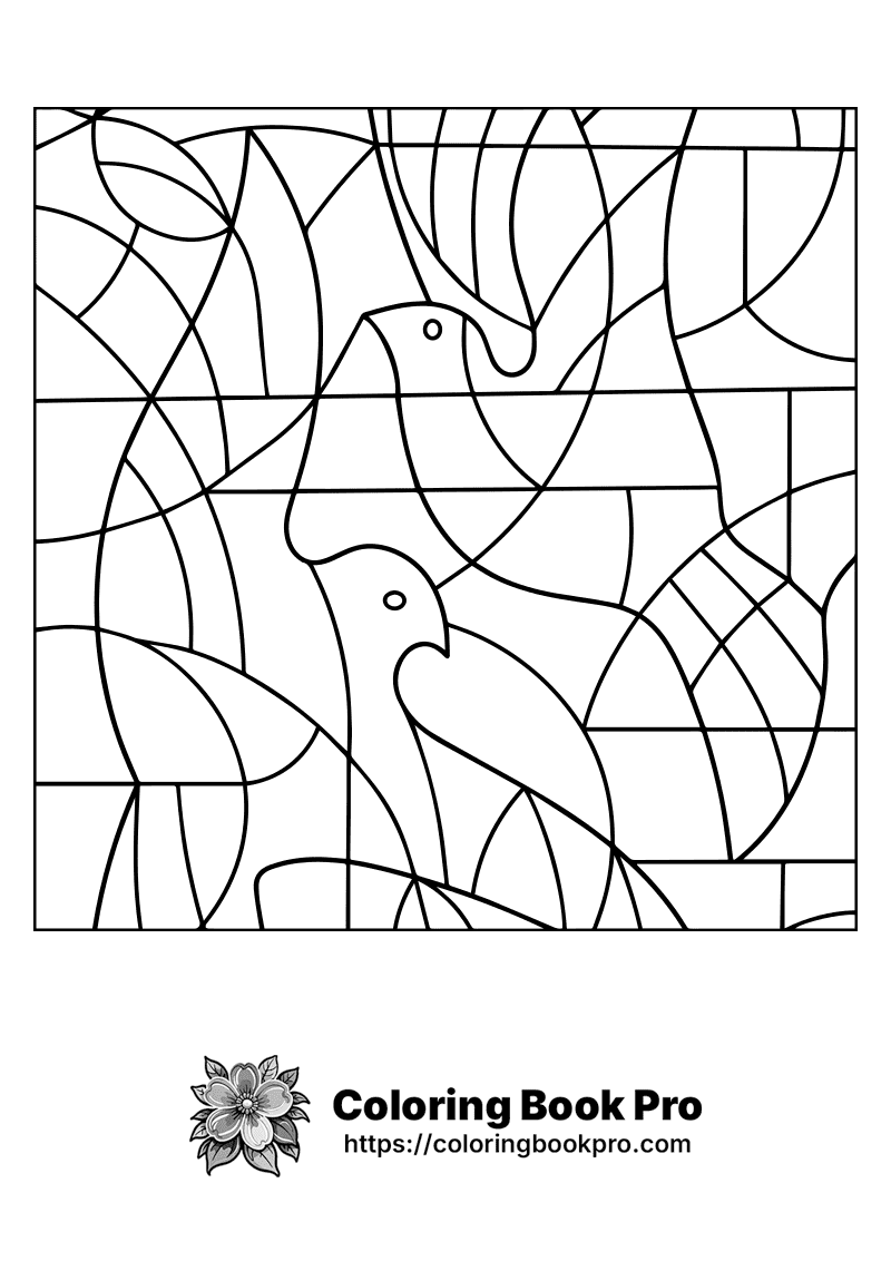 A black and white image of two birds. icon