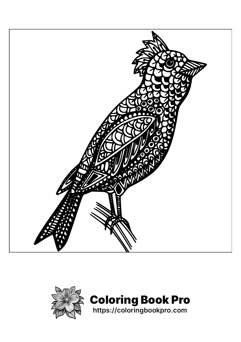 A black and white image of a bird. icon
