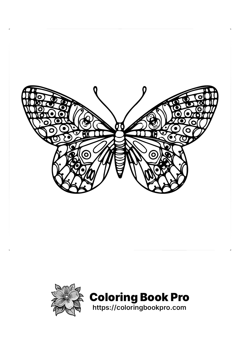 butterfly coloring pages for adults icon