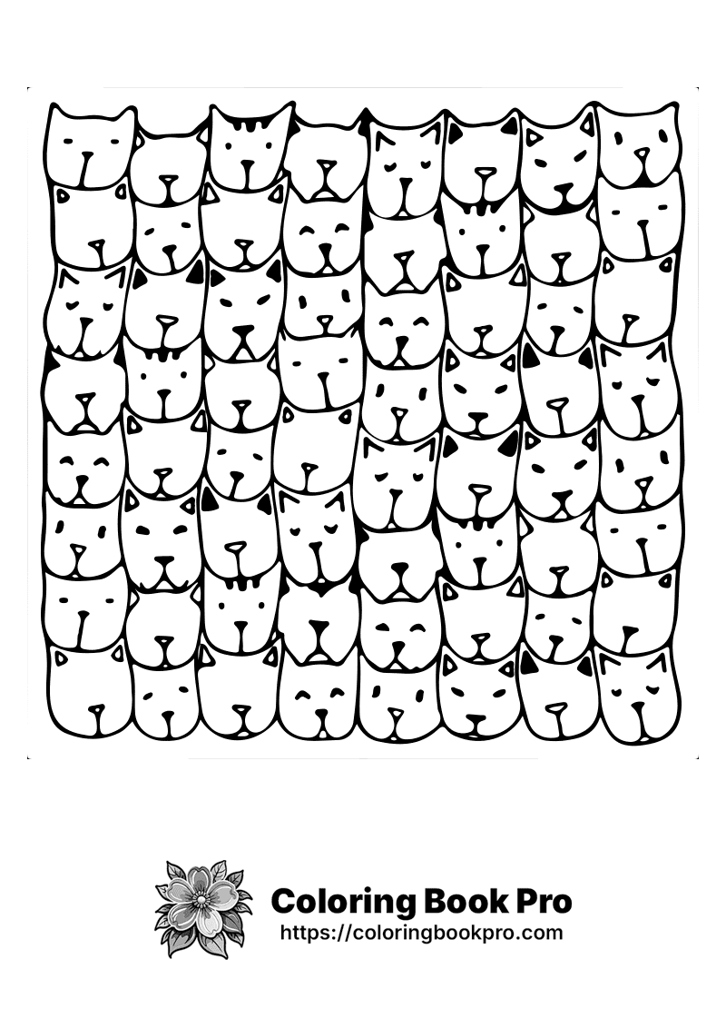 A black and white picture of a group of cats. icon