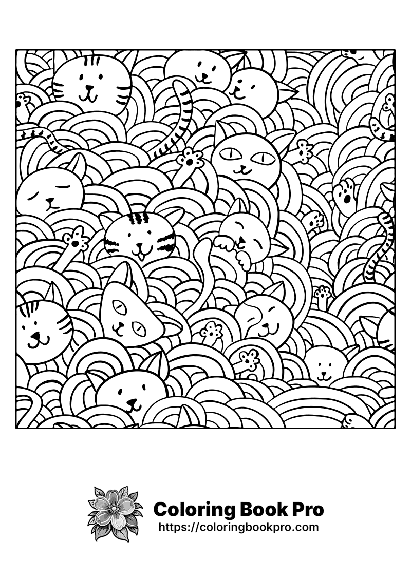 A black and white picture of cats and waves. icon