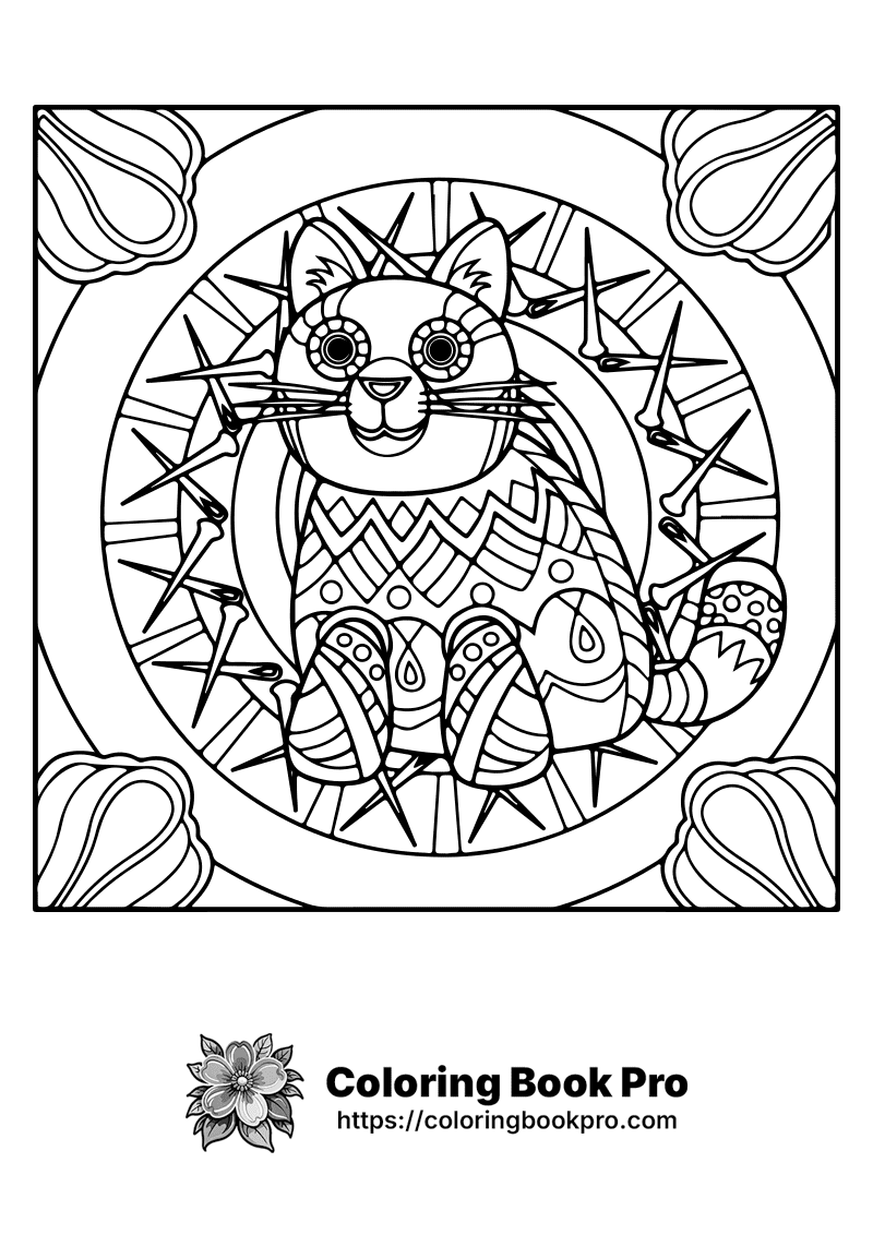 A black and white picture of a cat. icon