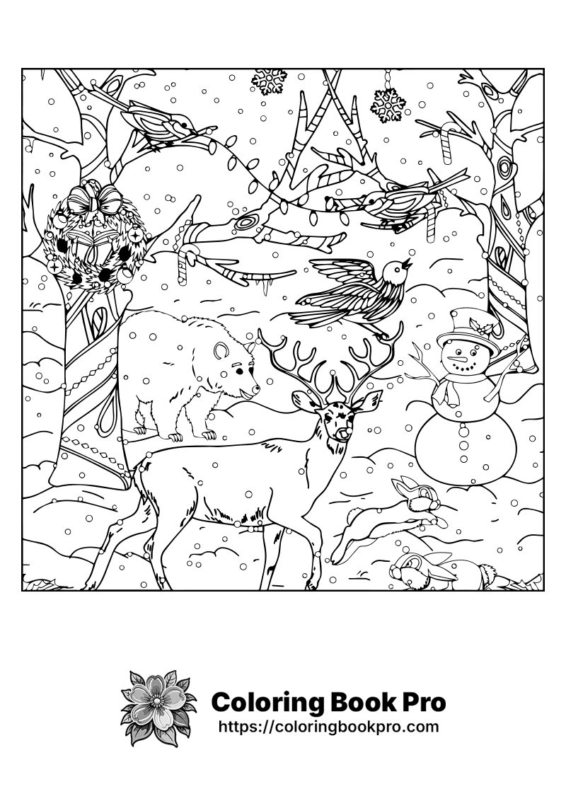 A black and white picture of animals and birds. icon