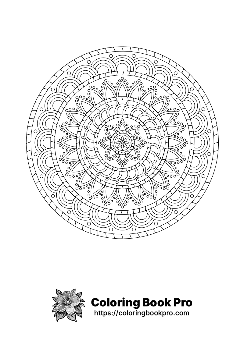 Intricate Mandala Design coloring page