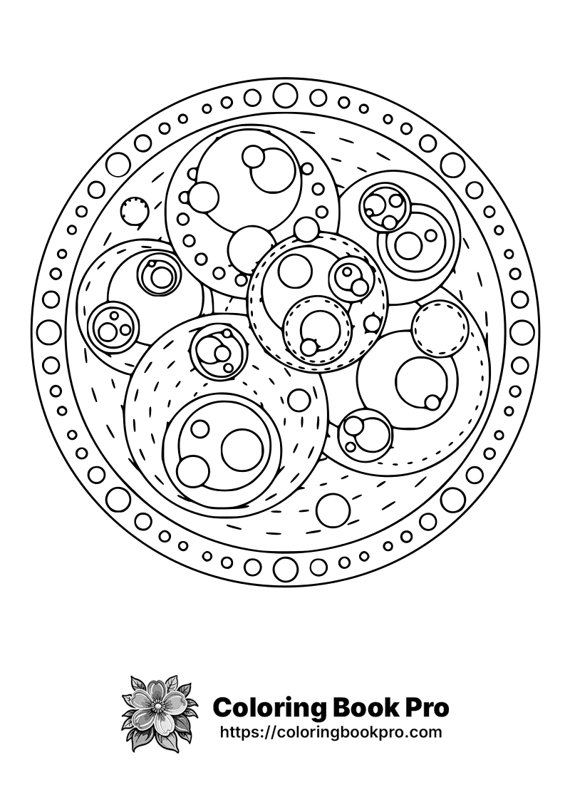 Abstract Mandala Design coloring page