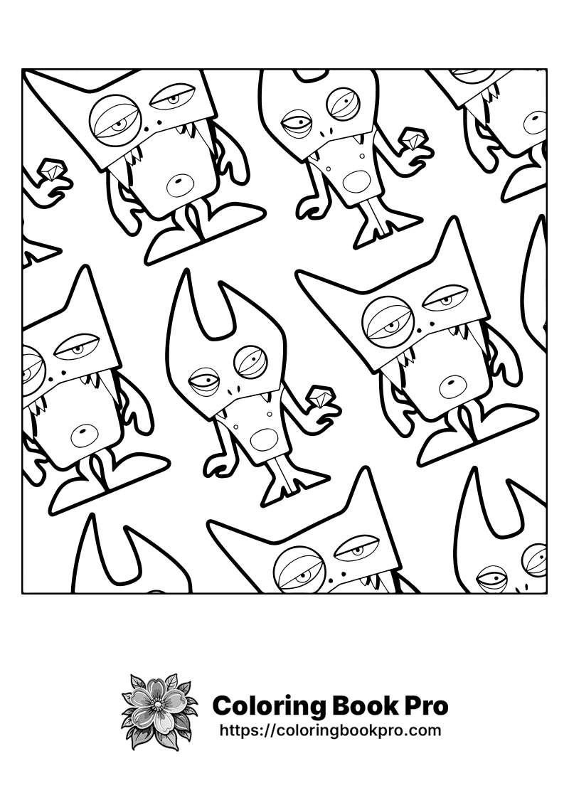 A black and white image of cartoon characters. icon