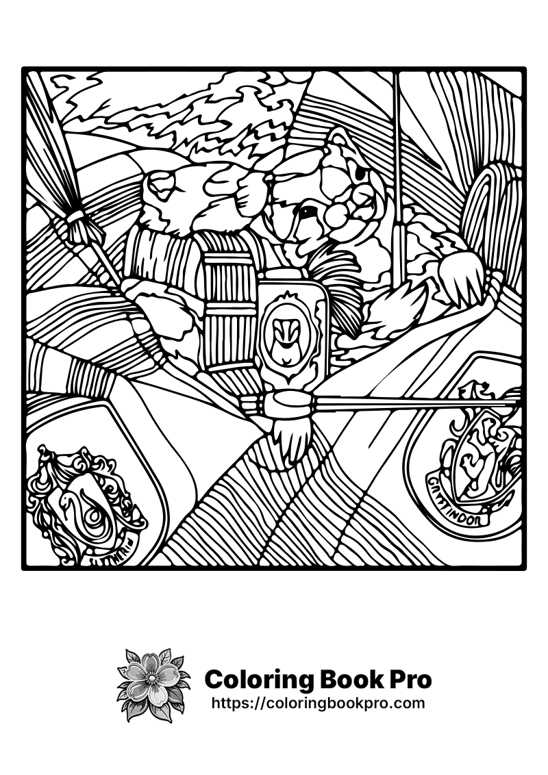 A black and white drawing of a man riding a kite. icon