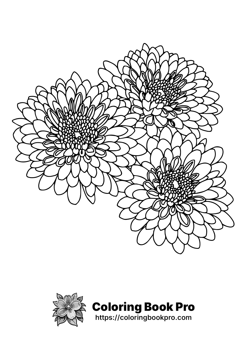 A black and white drawing of three flowers. icon