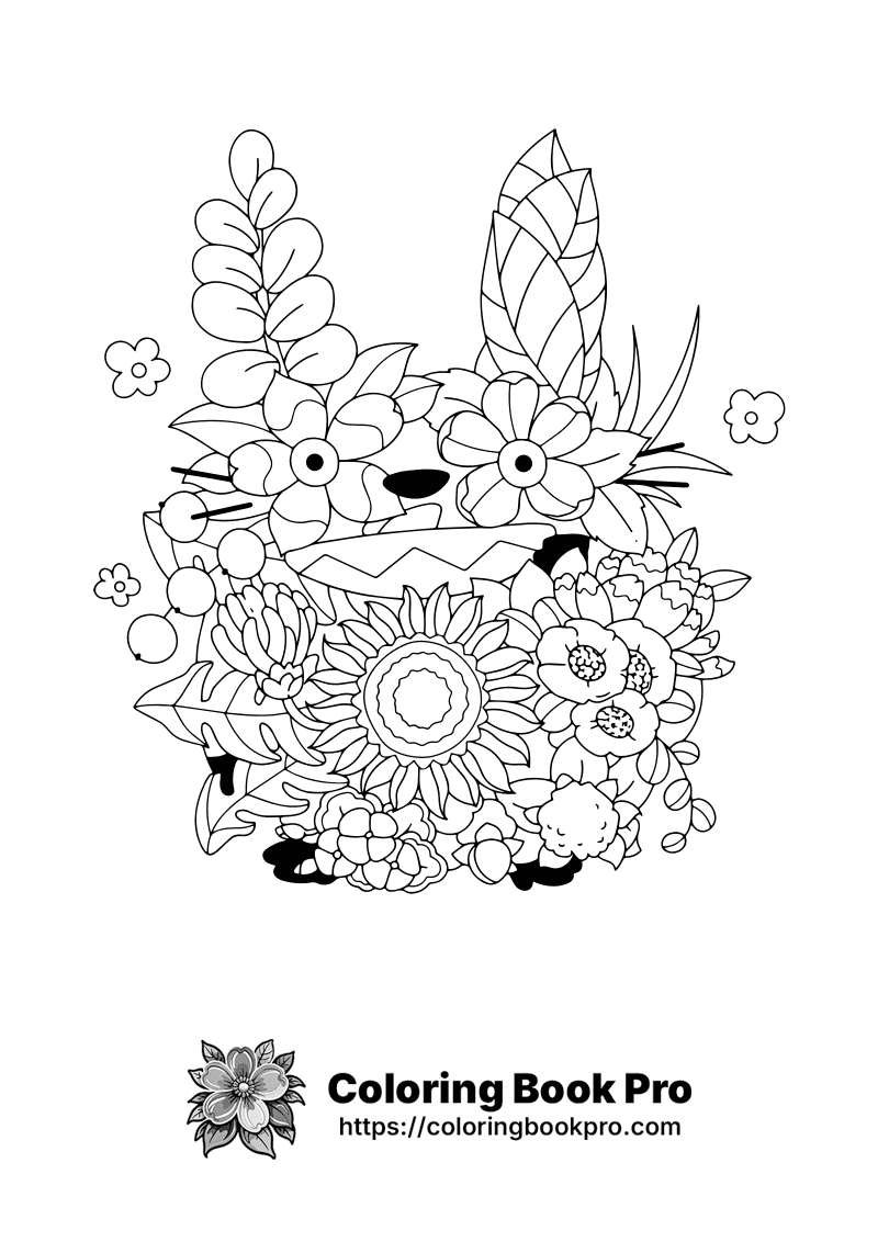 A black and white drawing of a bouquet of flowers. icon